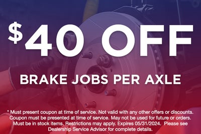 $40 Off Brake Job